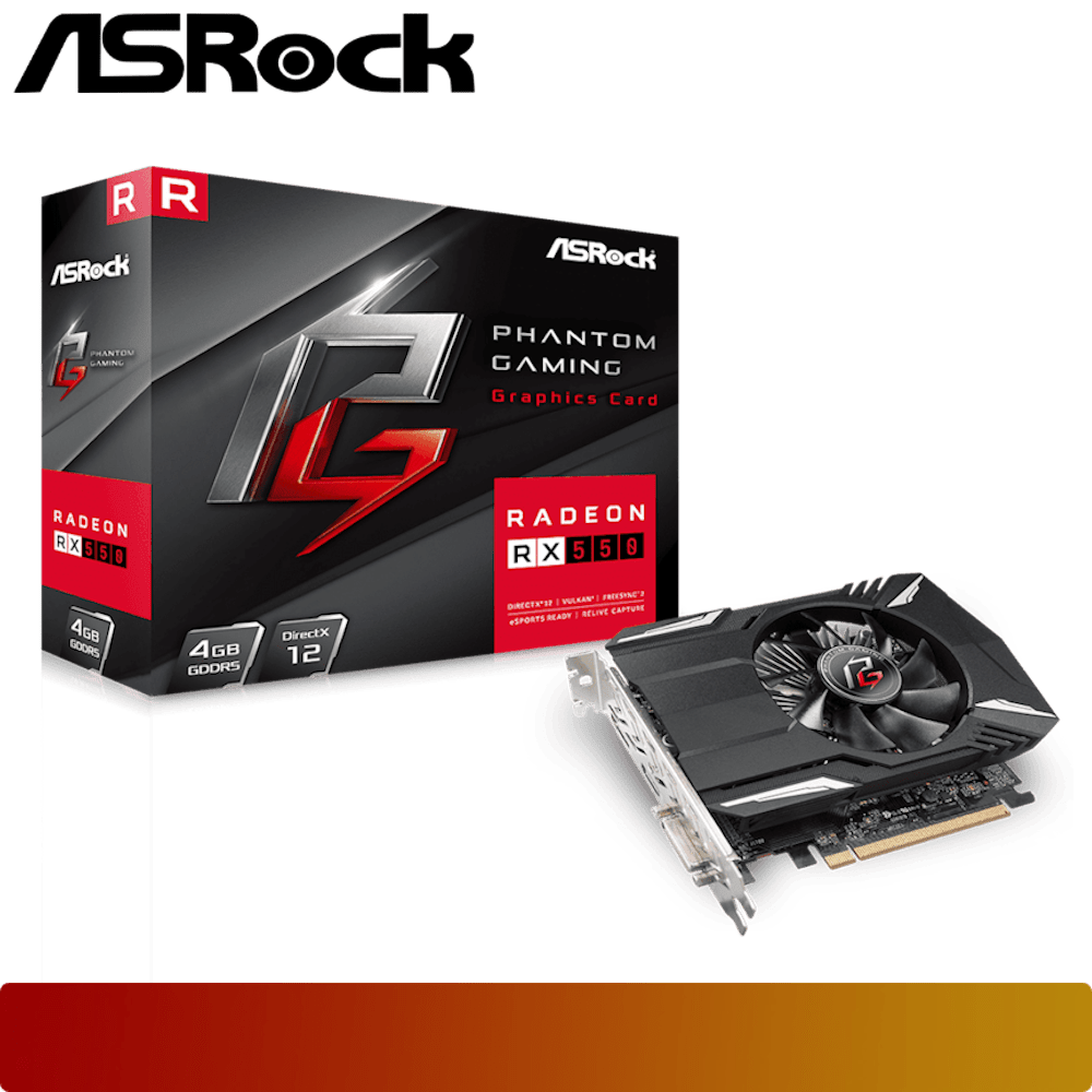 ASROCK Phantom Gaming Radeon RX550 4G-1-Nano Komputer