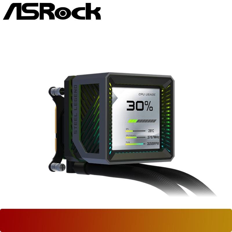 ASROCK Steel Legend Dark 360 LCD - 5 - Nano Komputer