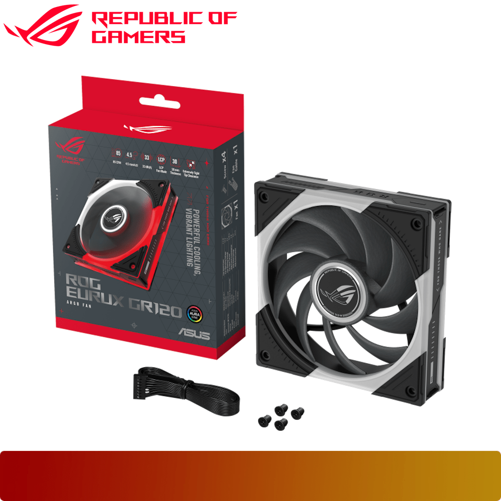 ASUS Bundle ROG Cronox GR801 Black with Extra 5x Asus ROG Eurux GR120 Fan Black-3-Nano Komputer