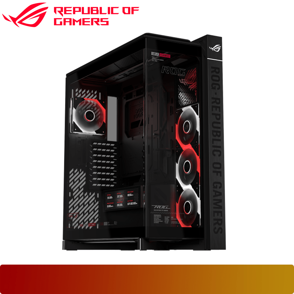 ASUS Bundle ROG Cronox GR801 Black with Extra 5x Asus ROG Eurux GR120 Fan Black-2-Nano Komputer