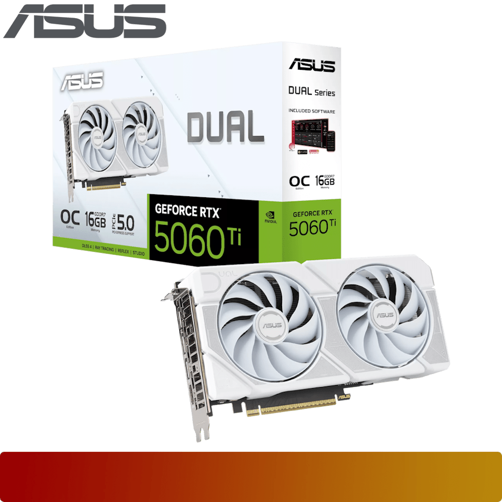 ASUS Dual GeForce RTX 5060 Ti 16GB GDDR7 White OC Edition - 1 - Nano Komputer