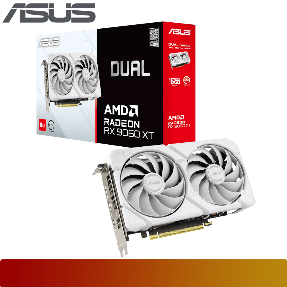 ASUS Dual Radeon RX 9060 XT 16GB GDDR6 White Edition - 1 - Nano Komputer
