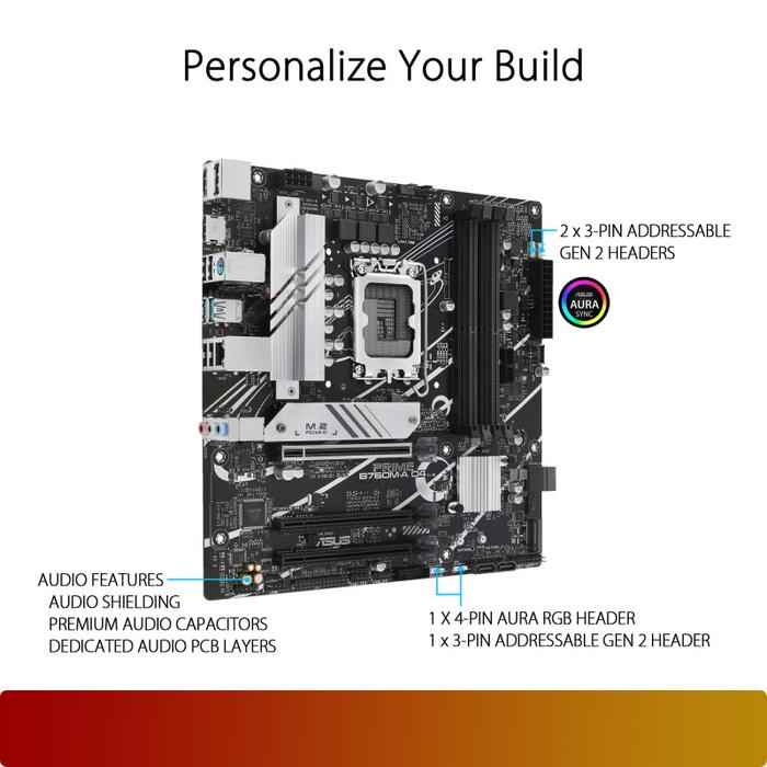 ASUS PRIME B760M - A D4 | Intel B760 LGA 1700 DDR4 Micro ATX - 3 - Nano Komputer