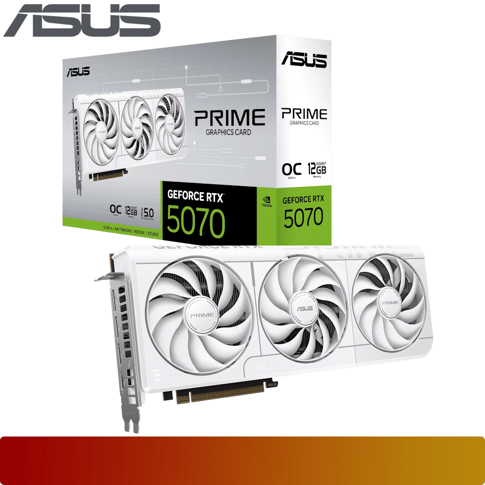 ASUS PRIME GeForce RTX 5070 White OC Edition 12GB GDDR7 - 1 - Nano Komputer