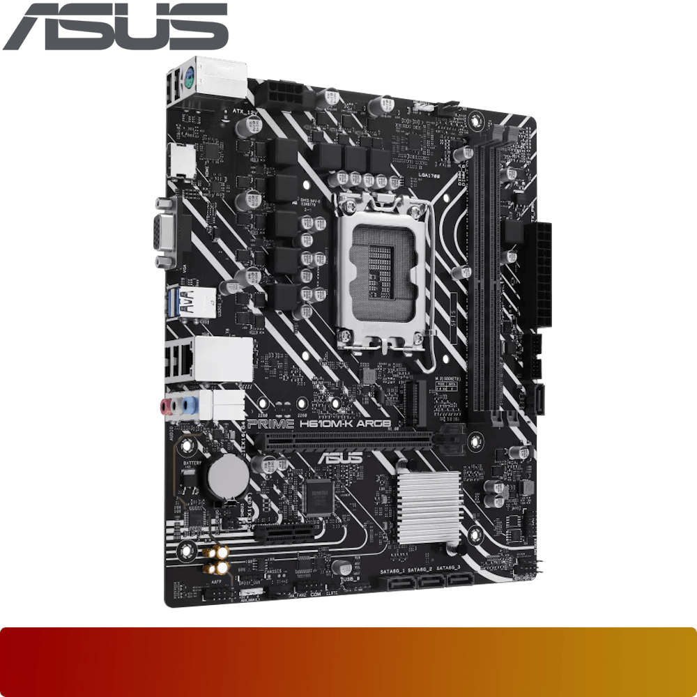 ASUS PRIME H610M-K ARGB | Intel H610 LGA 1700 DDR5 Micro ATX-3-Nano Komputer