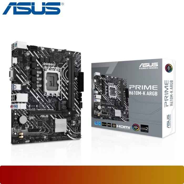 ASUS PRIME H610M - K ARGB | Intel H610 LGA 1700 DDR5 Micro ATX - 1 - Nano Komputer