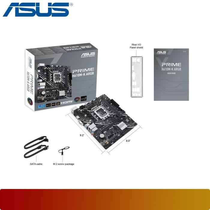 ASUS PRIME H610M - K ARGB | Intel H610 LGA 1700 DDR5 Micro ATX - 5 - Nano Komputer