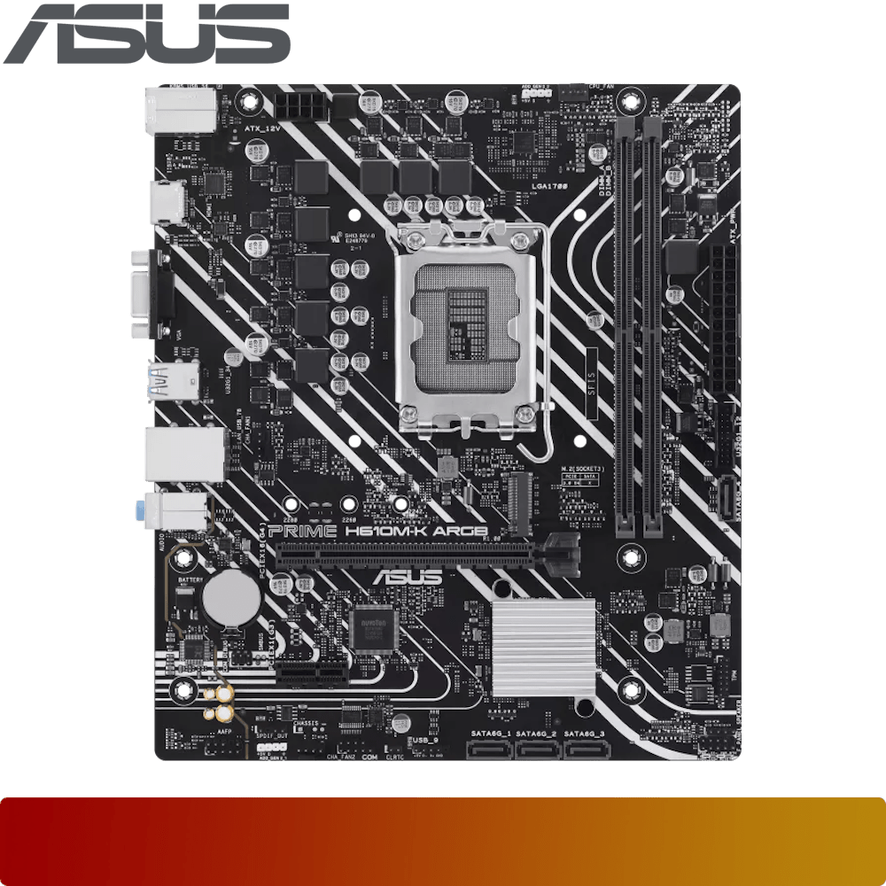 ASUS PRIME H610M-K ARGB | Intel H610 LGA 1700 DDR5 Micro ATX-2-Nano Komputer