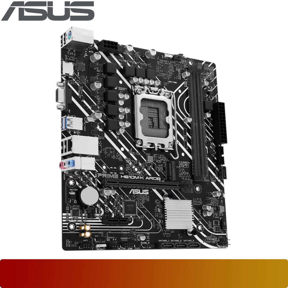 ASUS PRIME H610M-K ARGB | Intel H610 LGA 1700 DDR5 Micro ATX-4-Nano Komputer