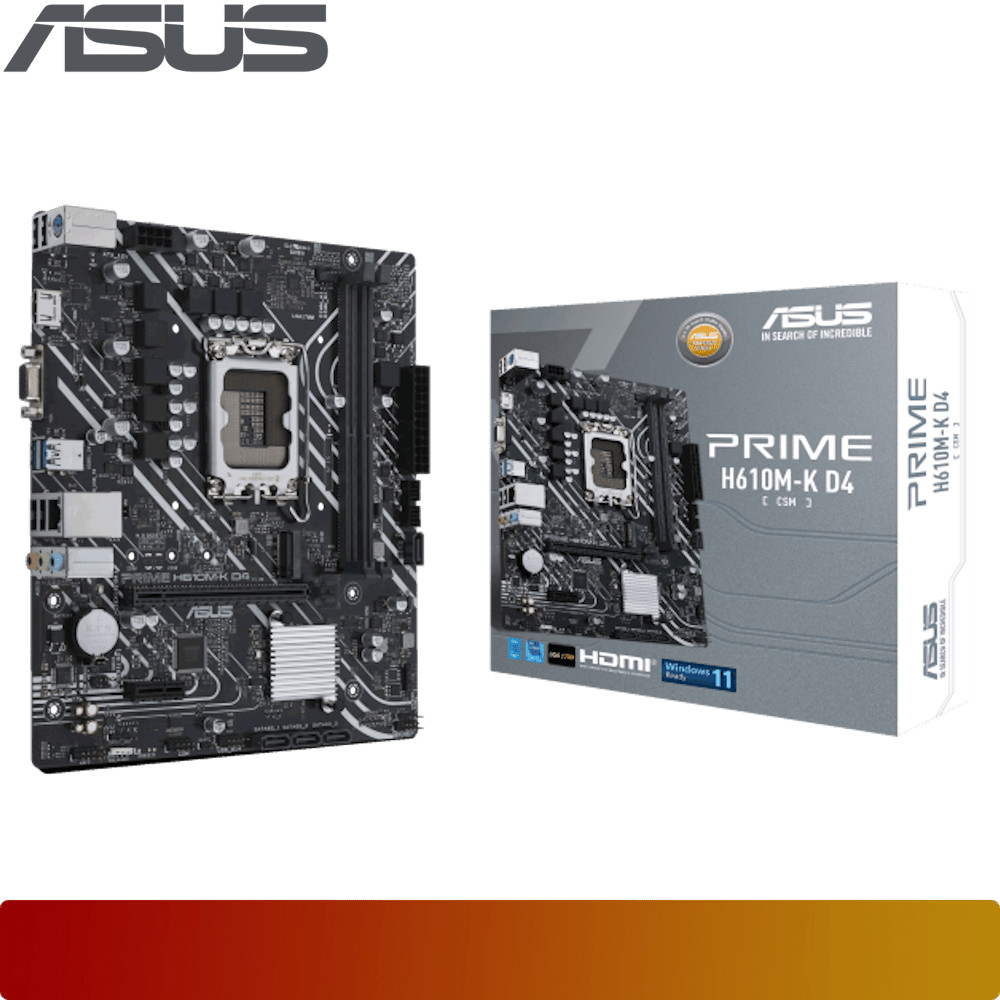 ASUS PRIME H610M-K D4-CSM | Motherboard Intel H610 LGA 1700 DDR4 mATX-1-Nano Komputer