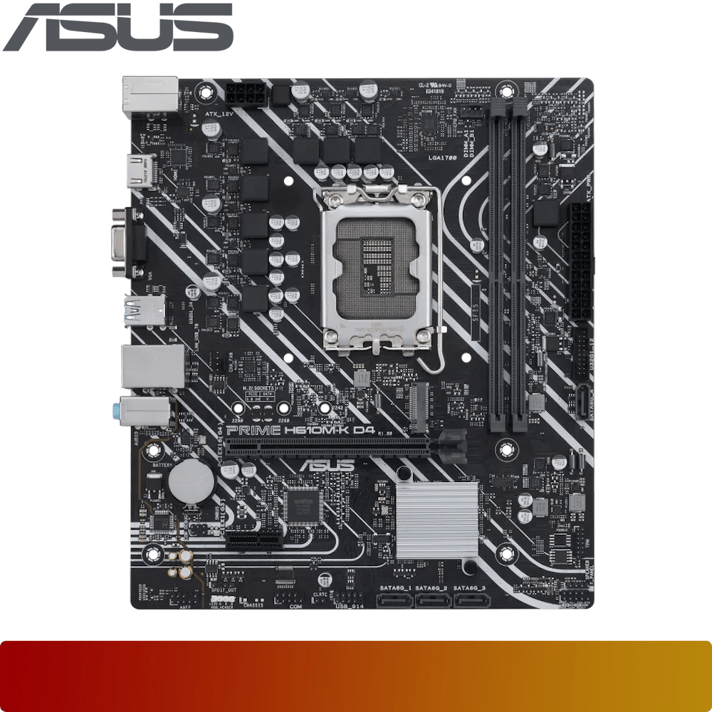 ASUS PRIME H610M-K D4-CSM | Motherboard Intel H610 LGA 1700 DDR4 mATX-2-Nano Komputer