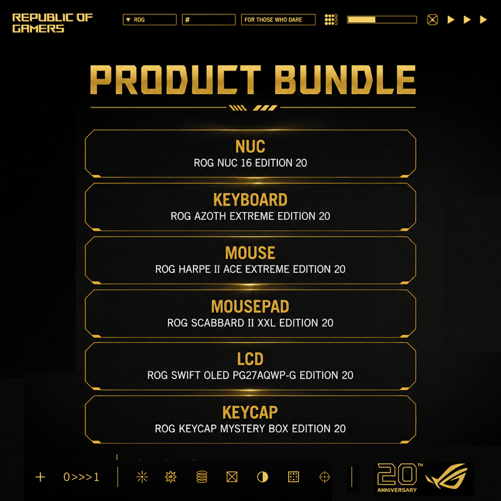 ASUS ROG 20th Edition NUC SET-3-Nano Komputer
