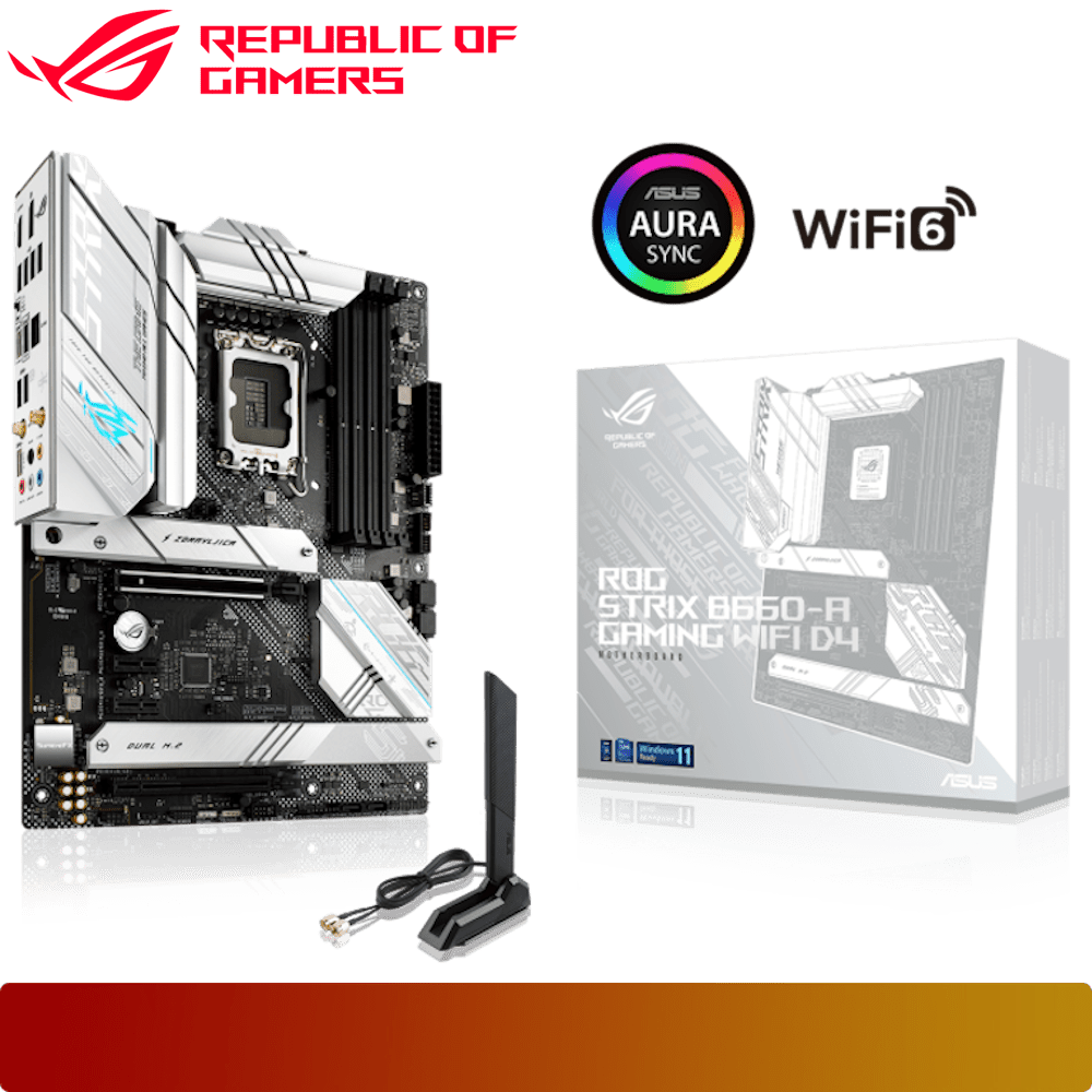 ASUS ROG STRIX B660-A GAMING WIFI D4 | Intel B660 LGA 1700 DDR4 ATX-1-Nano Komputer