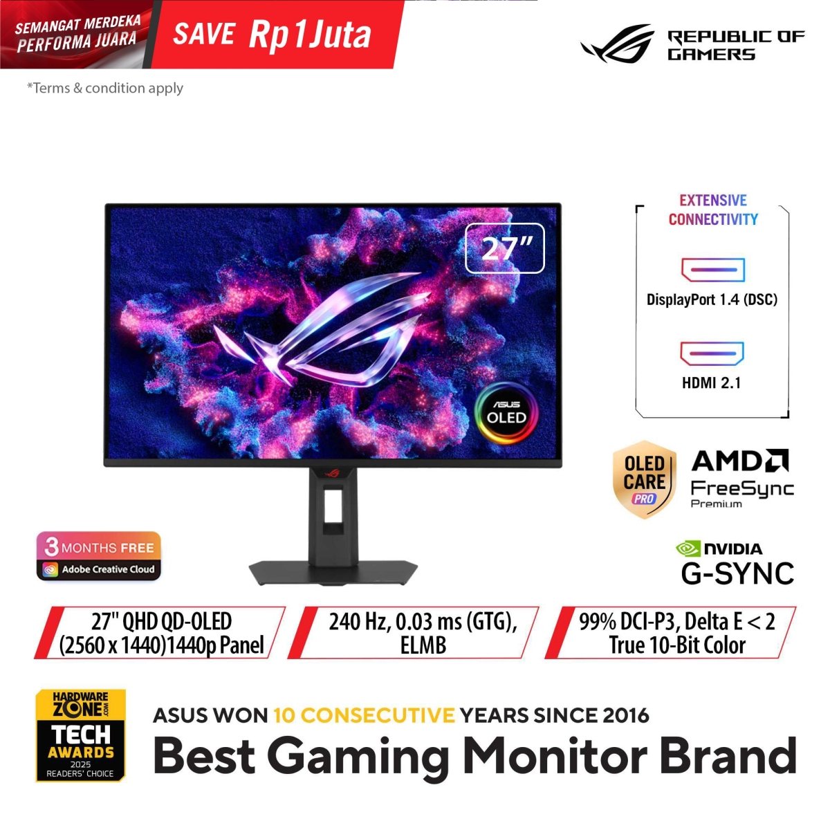 ASUS ROG Strix OLED XG27AQDMES-1-Nano Komputer