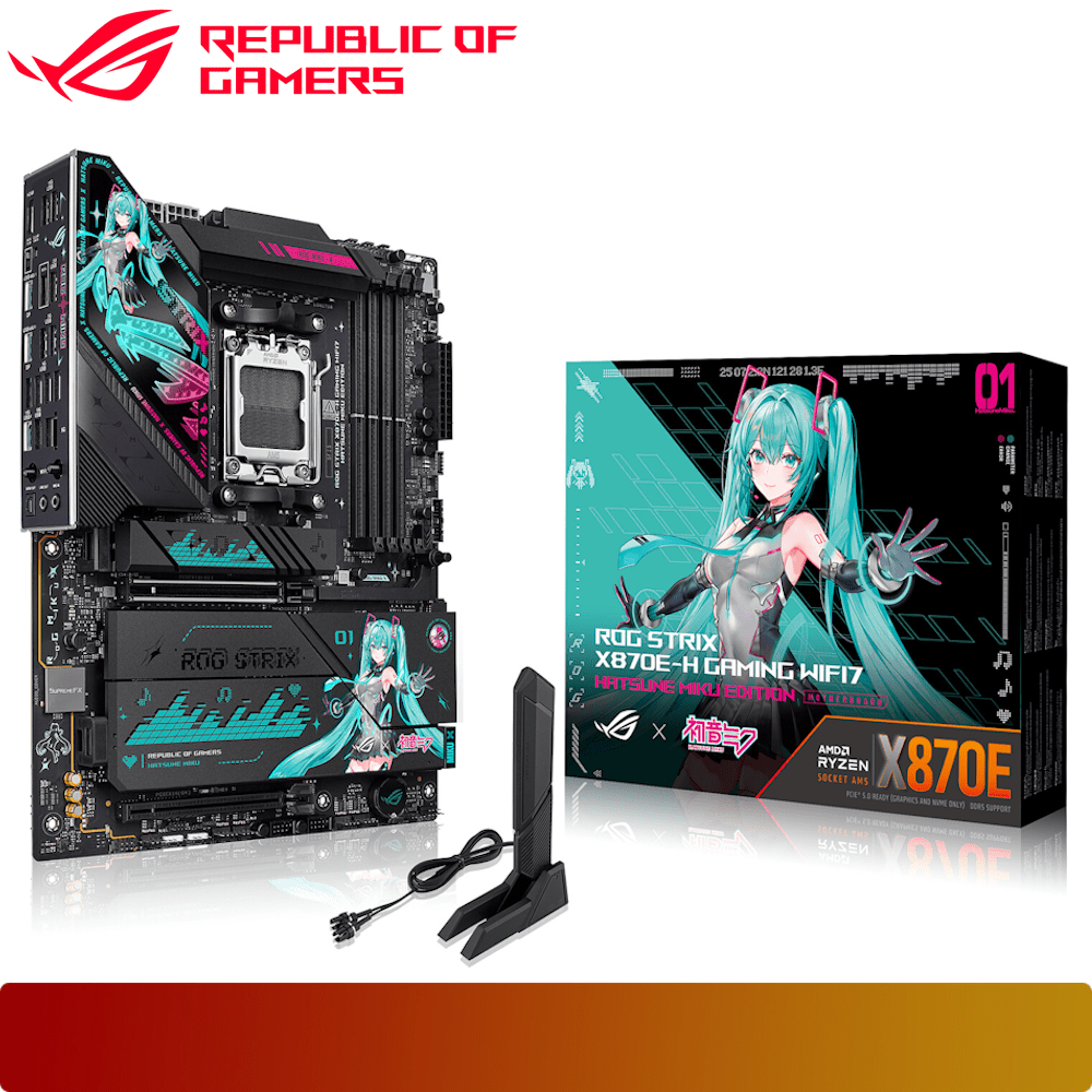 ASUS ROG STRIX X870E - H GAMING WIFI7 HATSUNE MIKU EDITION - 1 - Nano Komputer