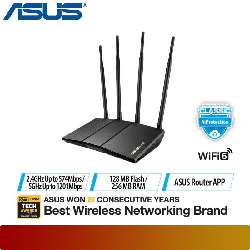 ASUS RT - AX1800HP - 1 - Nano Komputer