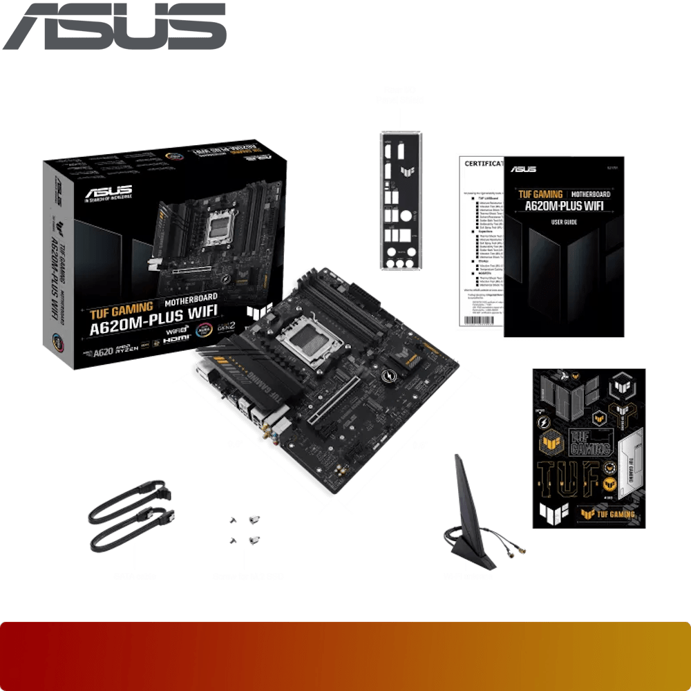 ASUS TUF GAMING A620M-PLUS WIFI | Motherboard AMD A620 Ryzen AM5-8-Nano Komputer