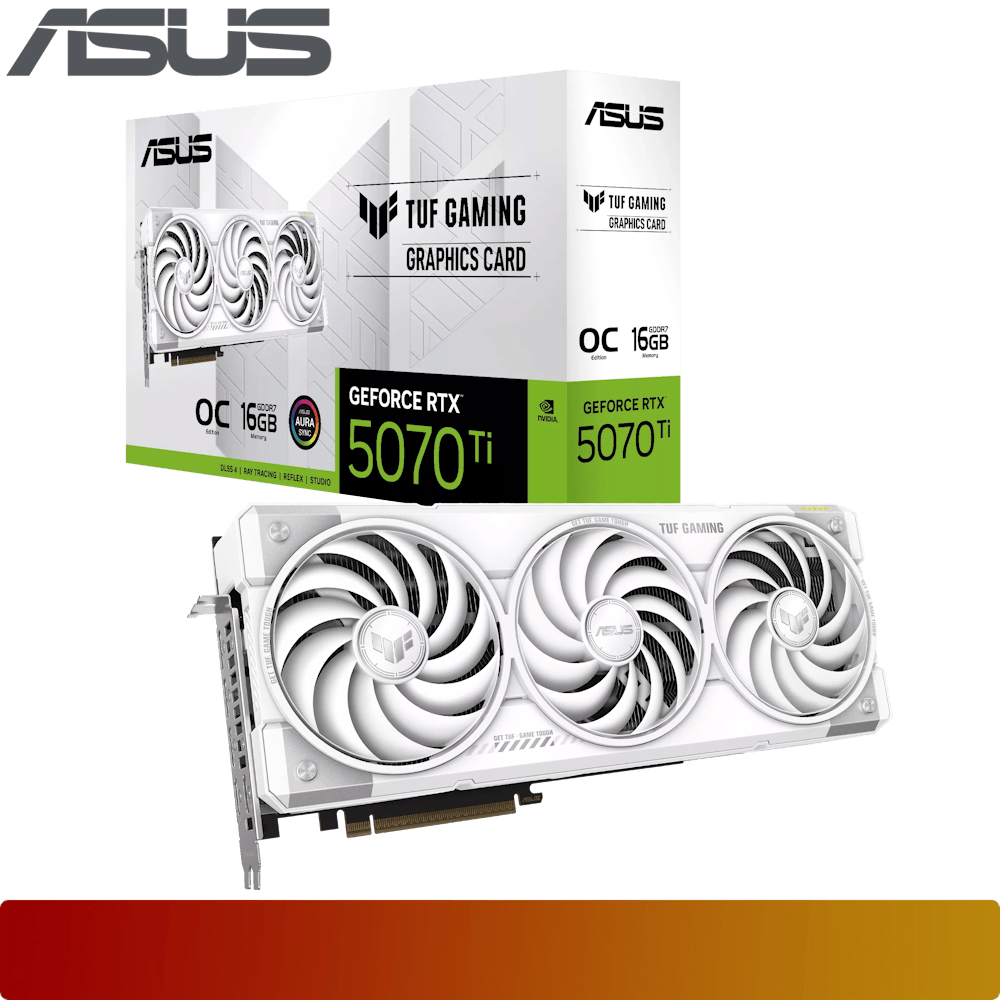 ASUS TUF Gaming GeForce RTX 5070 Ti 16GB GDDR7 White OC Edition - 1 - Nano Komputer