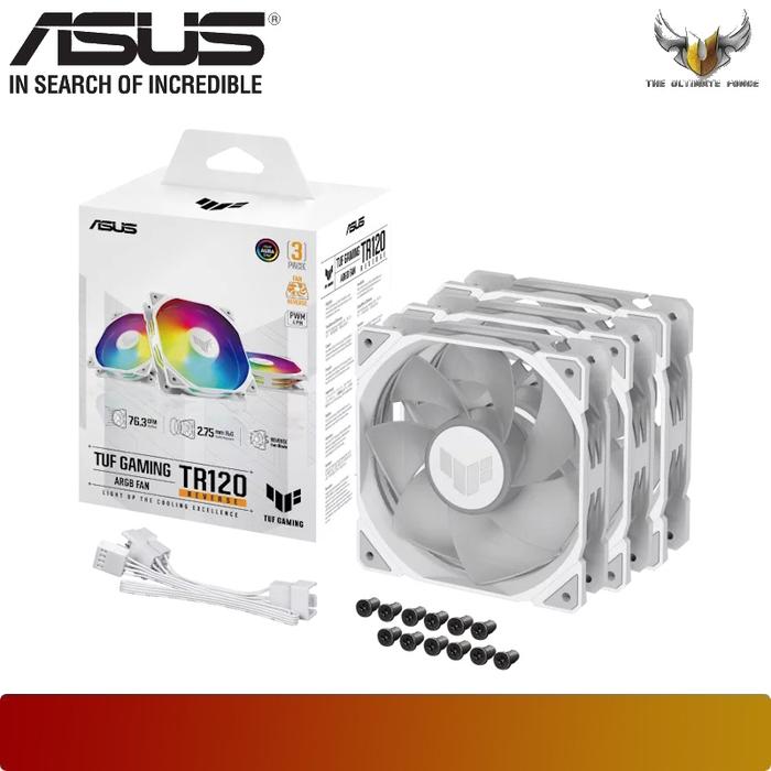 ASUS TUF Gaming TR120 ARGB Reverse Fan Triple Pack with an Extra - Thick 28mm Fan Frame - 6 - Nano Komputer