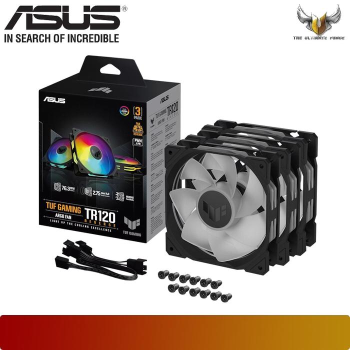ASUS TUF Gaming TR120 ARGB Triple Pack with an Extra - Thick 28mm Fan Frame - 6 - Nano Komputer
