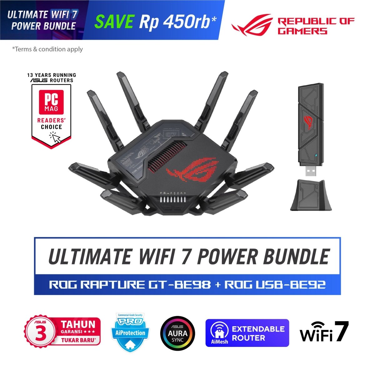 ASUS ULTIMATE WIFI 7 POWER BUNDLE - 1 - Nano Komputer