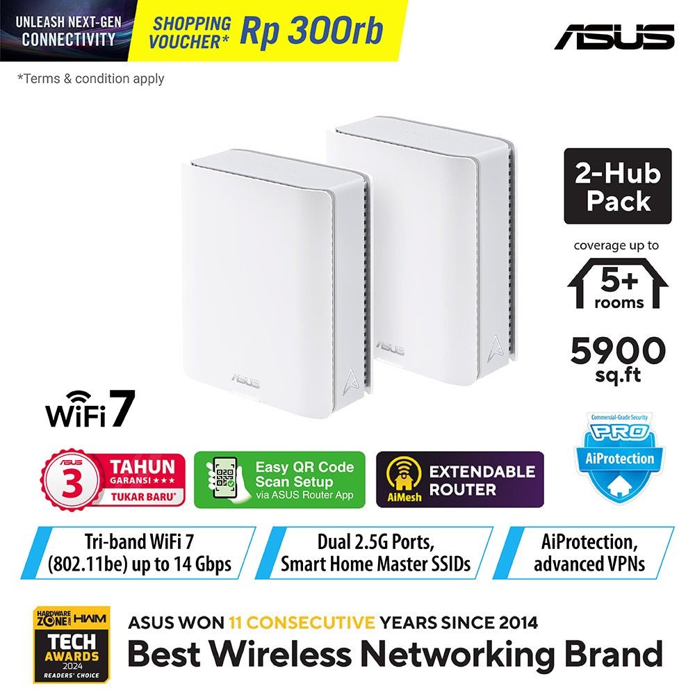 ASUS ZenWiFi BT8 White 2 Pack-1-Nano Komputer