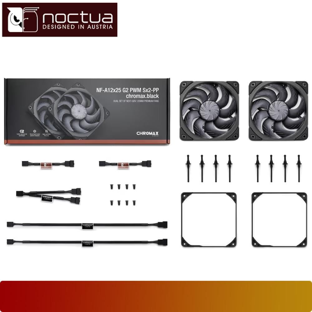 NOCTUA NF-A12x25 G2 PWM Sx2-PP chromax.black