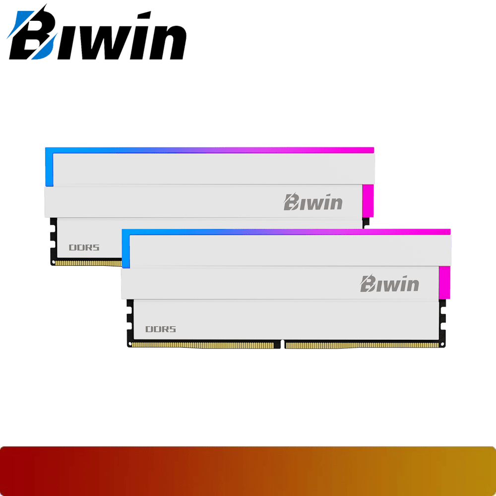 BIWIN Black Opal DW100 DDR5 RGB 64GB Kit (2 x 32GB) 6000 MT/s CL30 White - 2 - Nano Komputer
