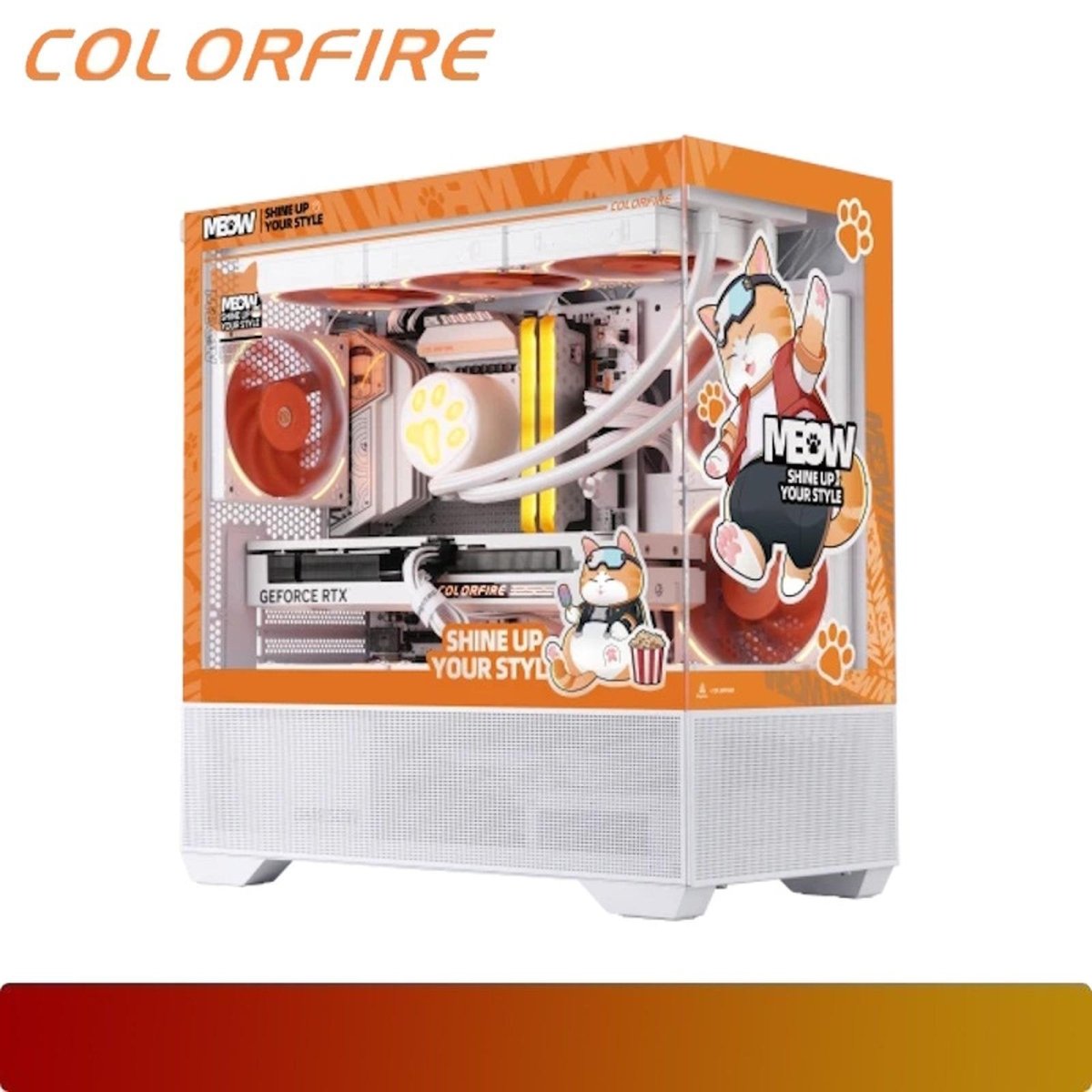 COLORFIRE MEOW-G Gaming PC Set : AMD Ryzen 5 7500F, RTX 5060, 2TB, 32GB-1-Nano Komputer