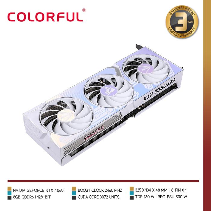 COLORFUL iGame GeForce RTX 4060 Ultra W OC 8GB - V - 3 - Nano Komputer