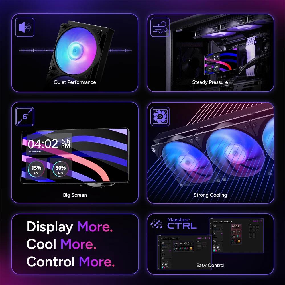 COOLER MASTER MasterLiquid Core LCD 6" 360 ARGB Series-2-Nano Komputer