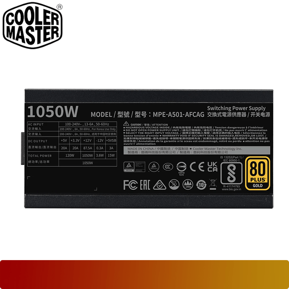 COOLER MASTER MWE Gold 1050 V2 ATX 3.1 Fully Modular-3-Nano Komputer