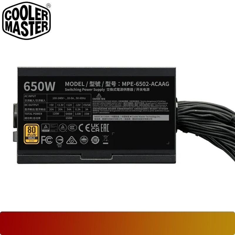 COOLER MASTER MWE Gold 650 V3 ATX 3.1 | PSU 650W 80+ Gold Non Modular - 5 - Nano Komputer