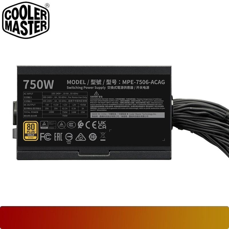 COOLER MASTER MWE Gold 750 V3 ATX 3.1 | PSU 750W 80+ Gold Non Modular - 4 - Nano Komputer