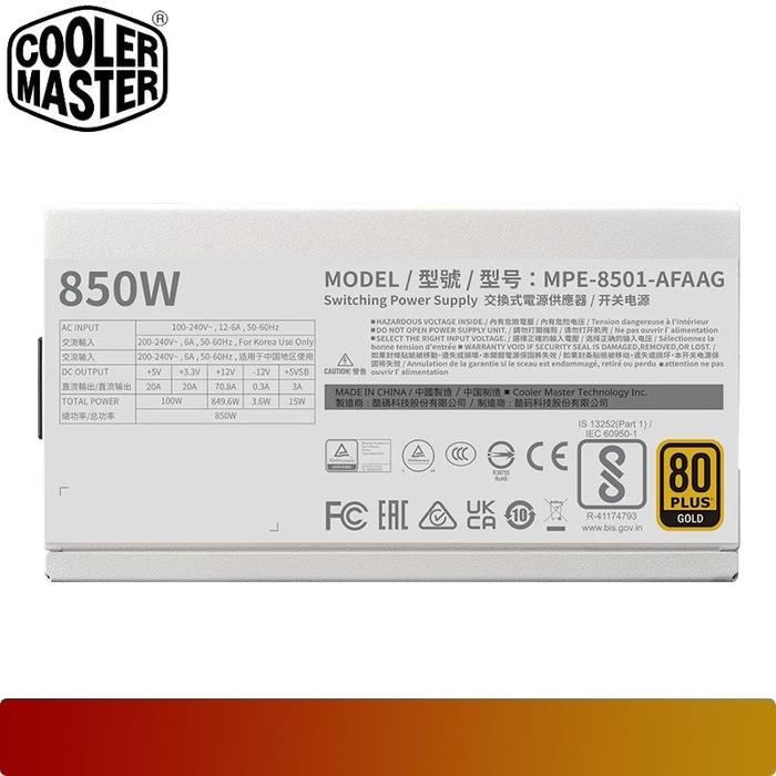 COOLER MASTER MWE Gold 850 V2 ATX 3.1 White Edition | PSU 850W 80+ Gold Fully Modular - 3 - Nano Komputer