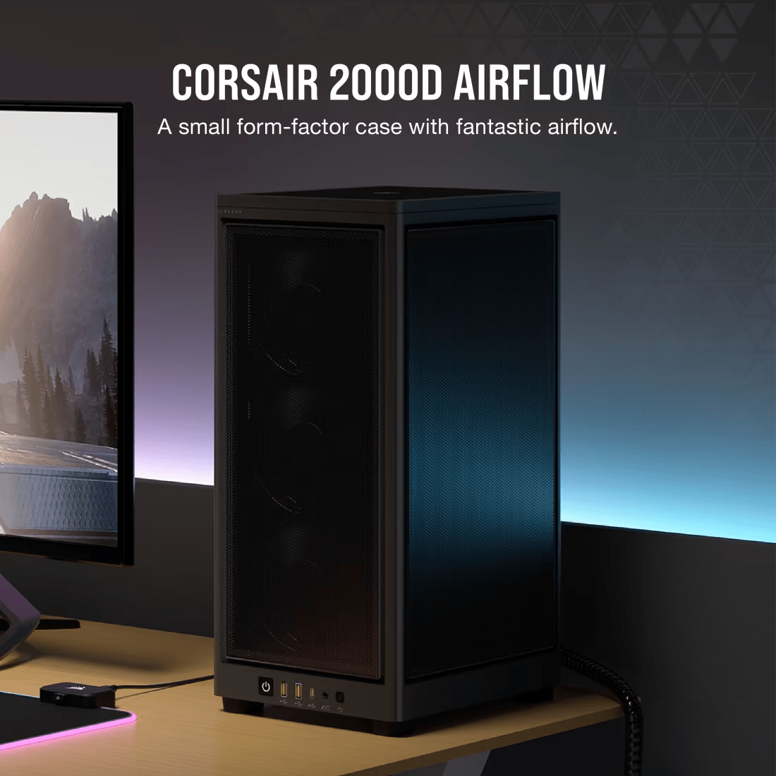 CORSAIR 2000D AIRFLOW Mini-ITX PC Case-2-Nano Komputer