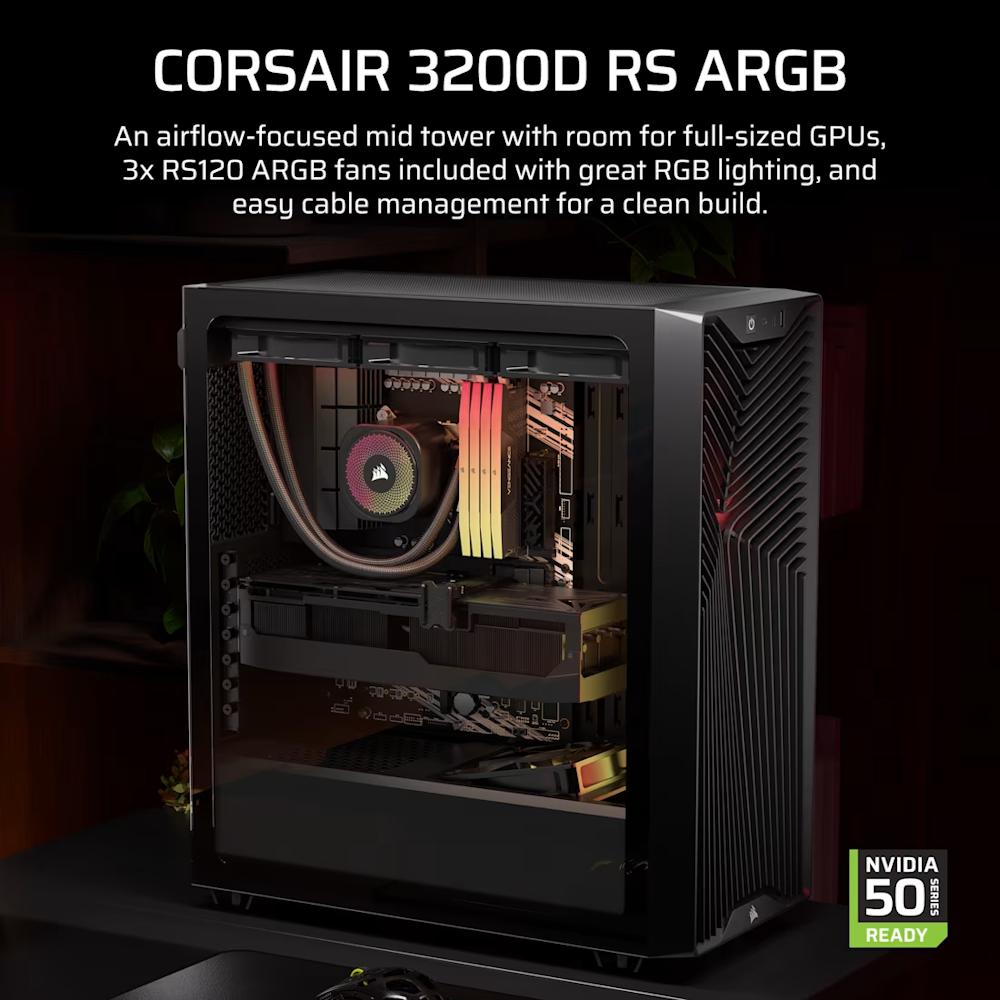 CORSAIR 3200D RS ARGB Mid-Tower PC Case-2-Nano Komputer