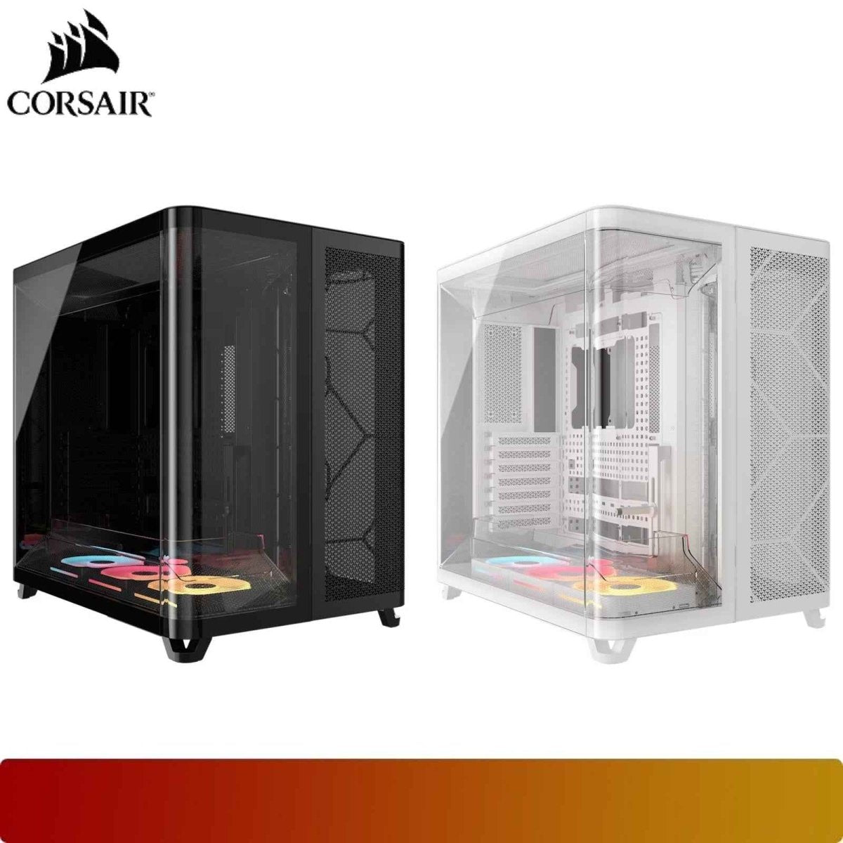 CORSAIR AIR 5400 LX - R RGB iCUE LINK Triple Chamber Mid - Tower PC Case - 1 - Nano Komputer