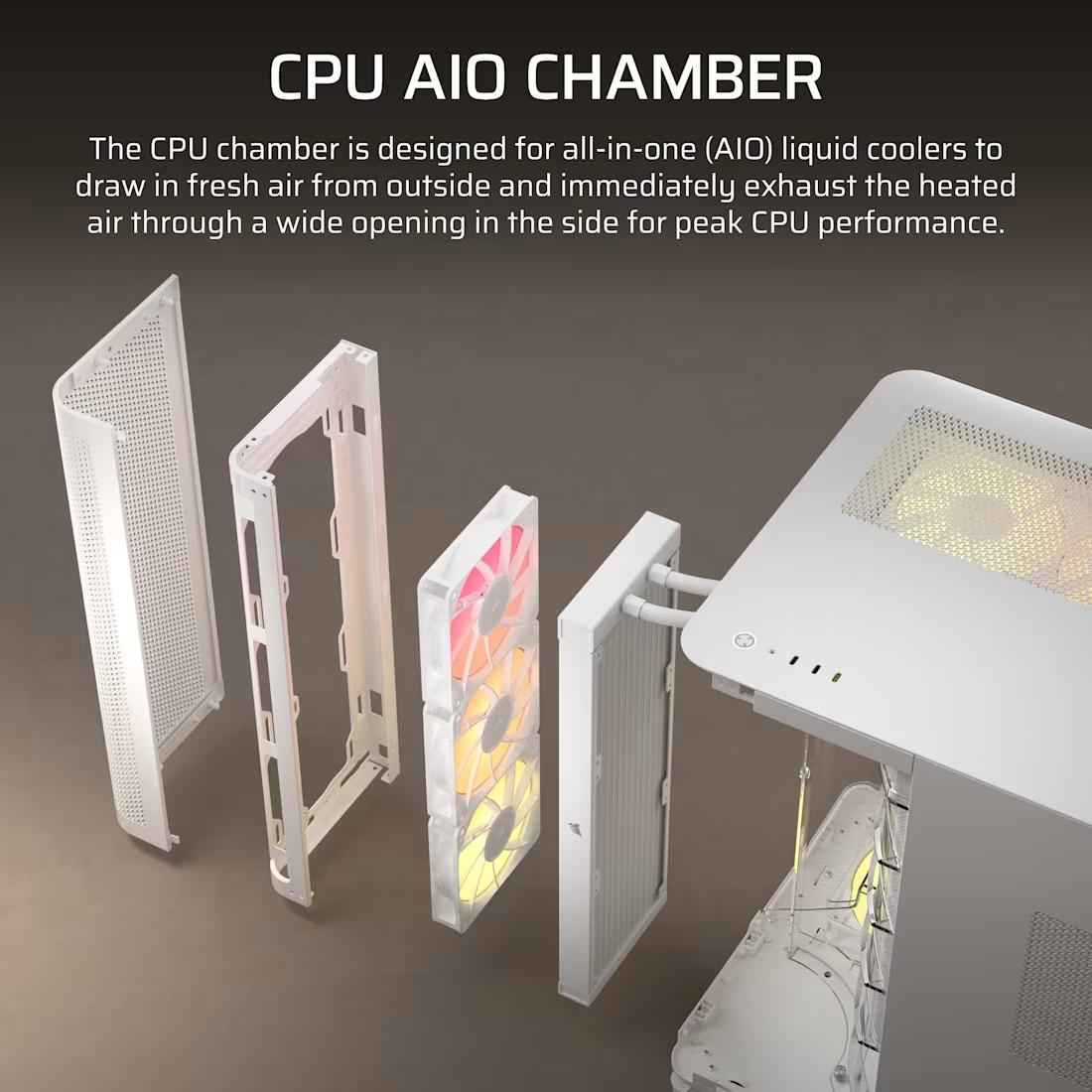CORSAIR AIR 5400 RS - R ARGB Triple Chamber Mid - Tower PC Case - 5 - Nano Komputer