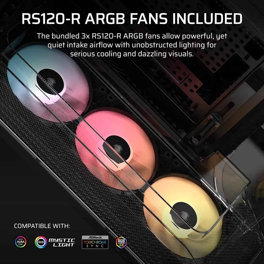 CORSAIR AIR 5400 RS - R ARGB Triple Chamber Mid - Tower PC Case - 6 - Nano Komputer
