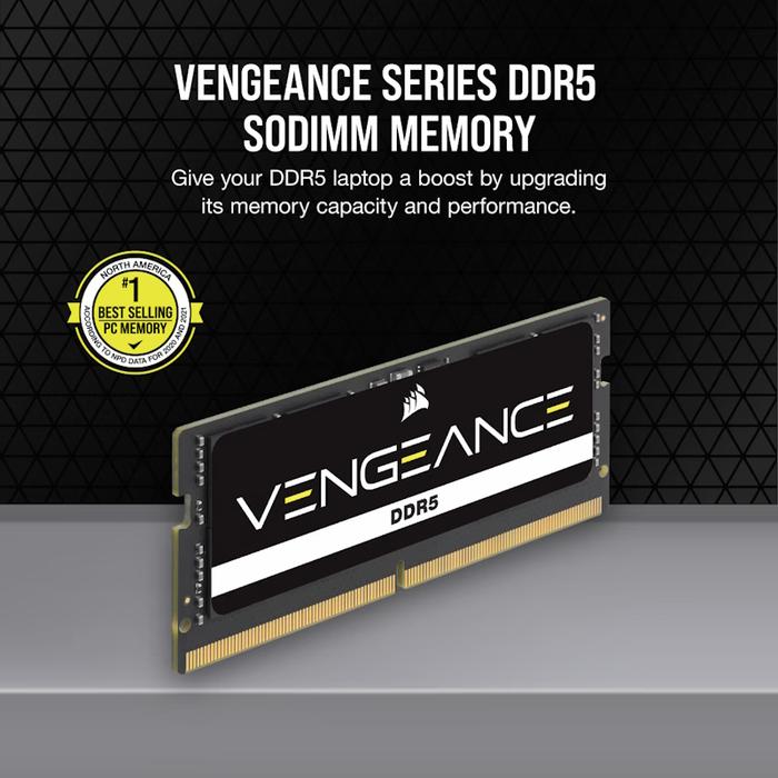 CORSAIR CMSX16GX5M2A4800C40 | VENGEANCE DDR5 SODIM 16GB 2x8GB 4800MHz - 3 - Nano Komputer