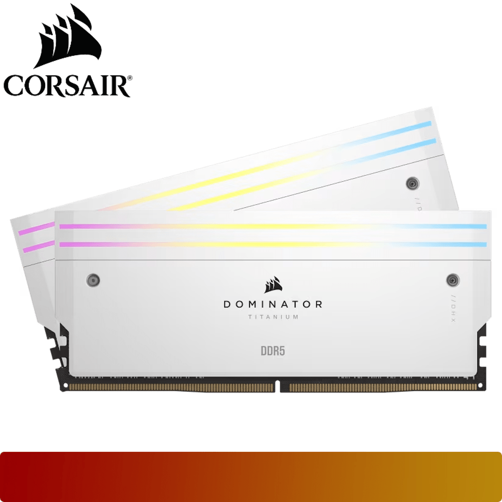 CORSAIR DOMINATOR TITANIUM RGB 64GB (2x32GB) DDR5 6600MT/s Kit CL32 White - 1 - Nano Komputer