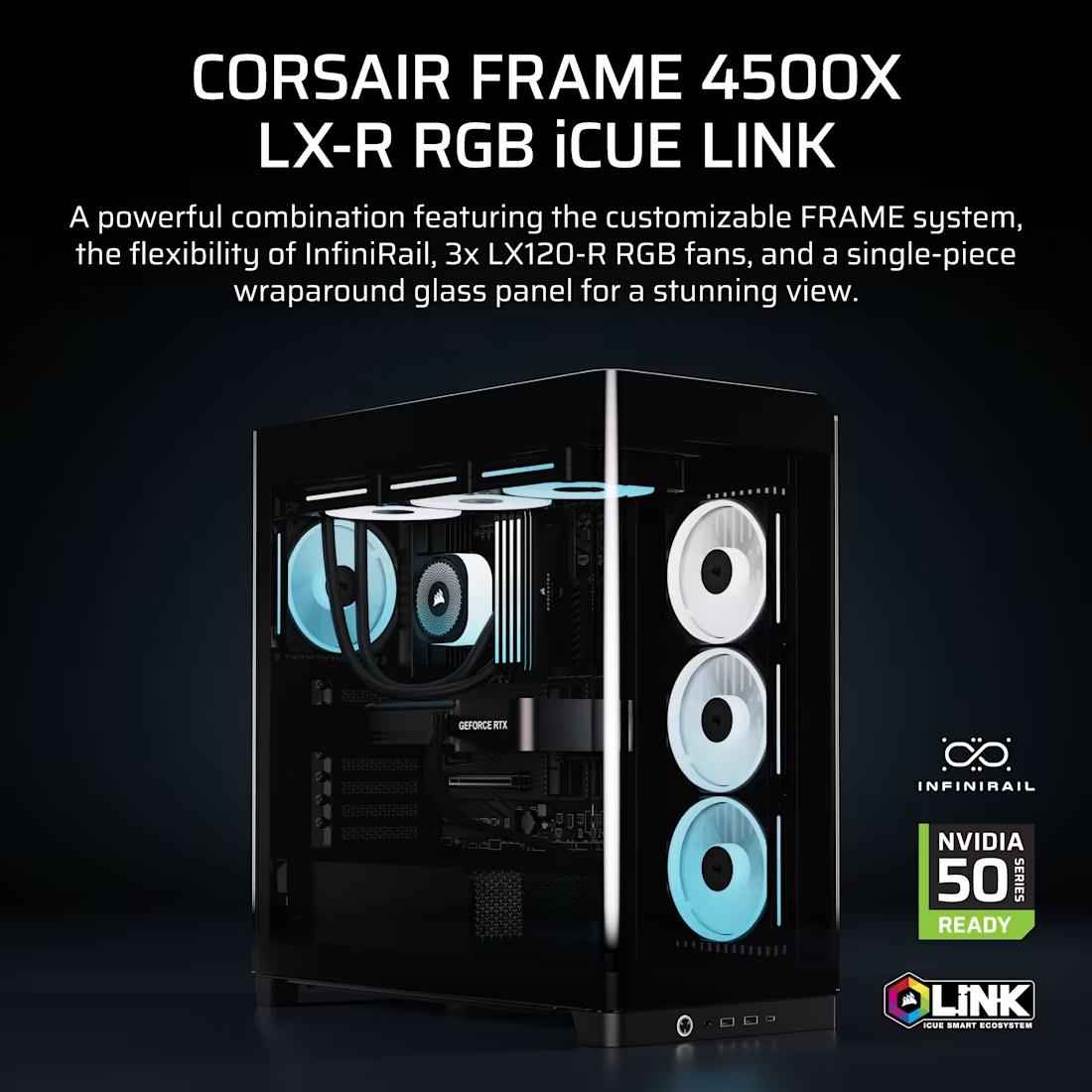 CORSAIR FRAME 4500X LX - R RGB iCUE LINK Panoramic Glass Mid - Tower PC Case - 2 - Nano Komputer