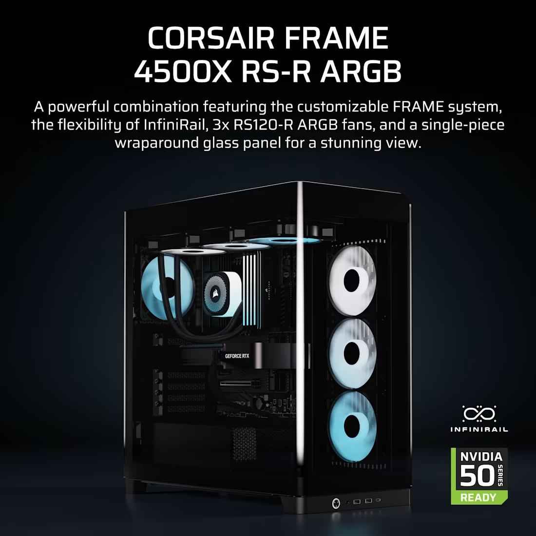 CORSAIR FRAME 4500X RS - R ARGB Panoramic Glass Mid - Tower PC Case - 2 - Nano Komputer