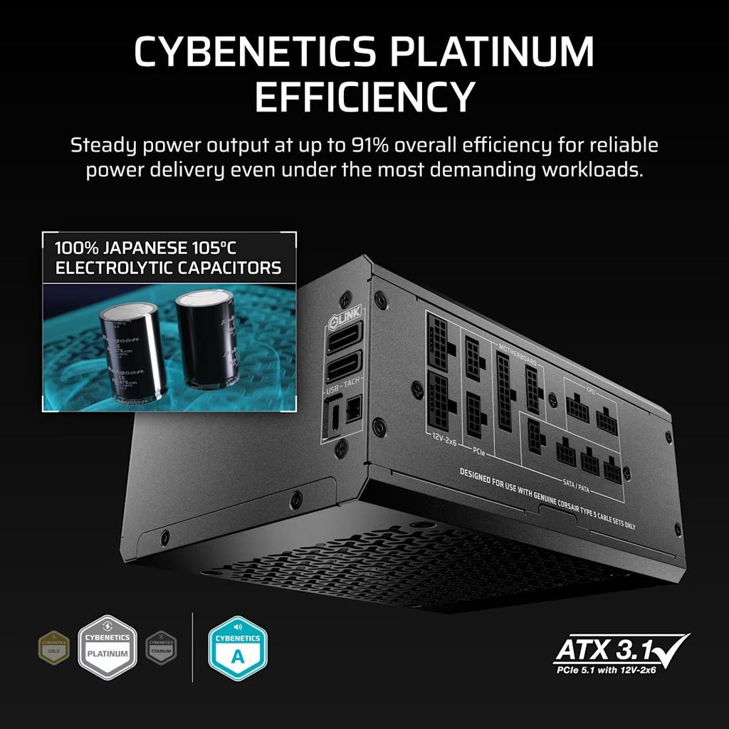 CORSAIR HX1500i SHIFT | PSU 1500W ATX 3.1 Cybenetics Platinum Fully Modular (CP - 9020269 - EU) - 5 - Nano Komputer