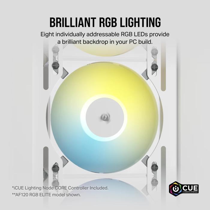 CORSAIR iCUE AF120 RGB SLIM 120mm PWM Fluid Dynamic Bearing Fan Twin Pack-4-Nano Komputer