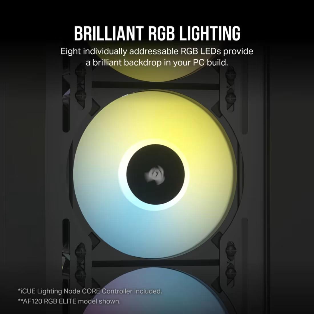 CORSAIR iCUE AF140 RGB ELITE 140mm PWM Dual Fan Kit-4-Nano Komputer
