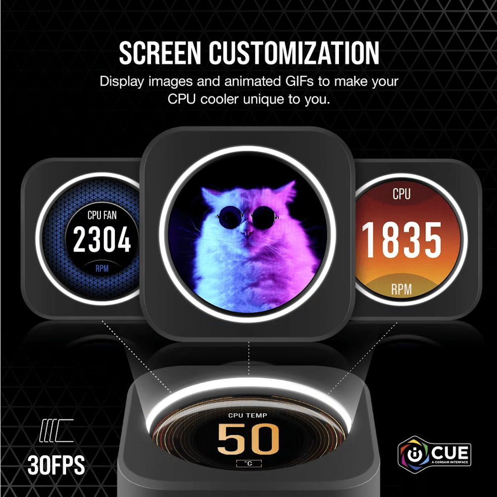 CORSAIR iCUE ELITE CPU Cooler LCD Display Upgrade Kit - 4 - Nano Komputer