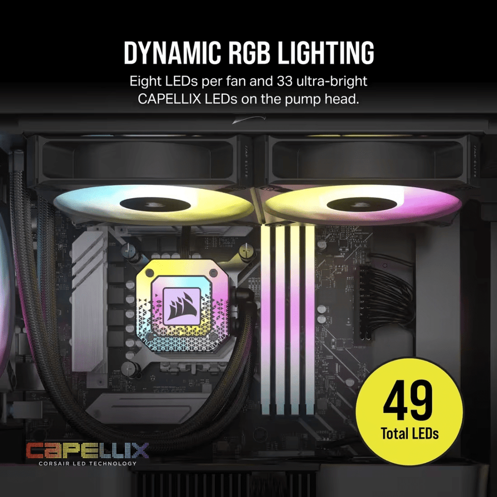 CORSAIR iCUE H100i ELITE CAPELLIX XT Liquid CPU Cooler - 4 - Nano Komputer