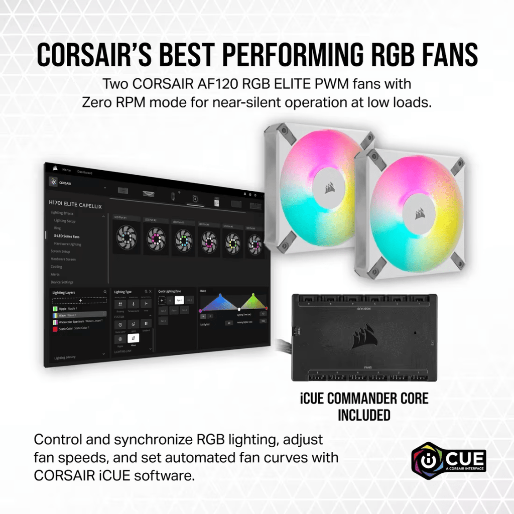 CORSAIR iCUE H100i ELITE CAPELLIX XT Liquid CPU Cooler - 3 - Nano Komputer
